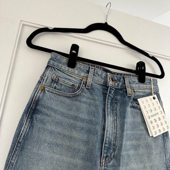 ❌SOLD❌NWT Khaite Abigail Denim Jeans High-rise Straight-leg Sz 27 Janesville - Picture 8 of 11